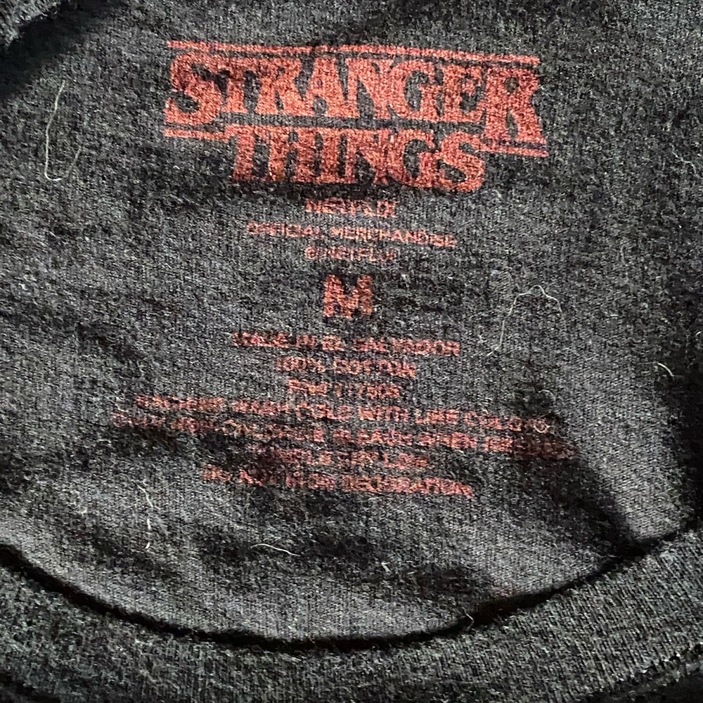 Stranger Things Black Printed Tshirt - image 2